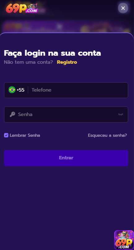 69p.com Passo a Passo Cadastro